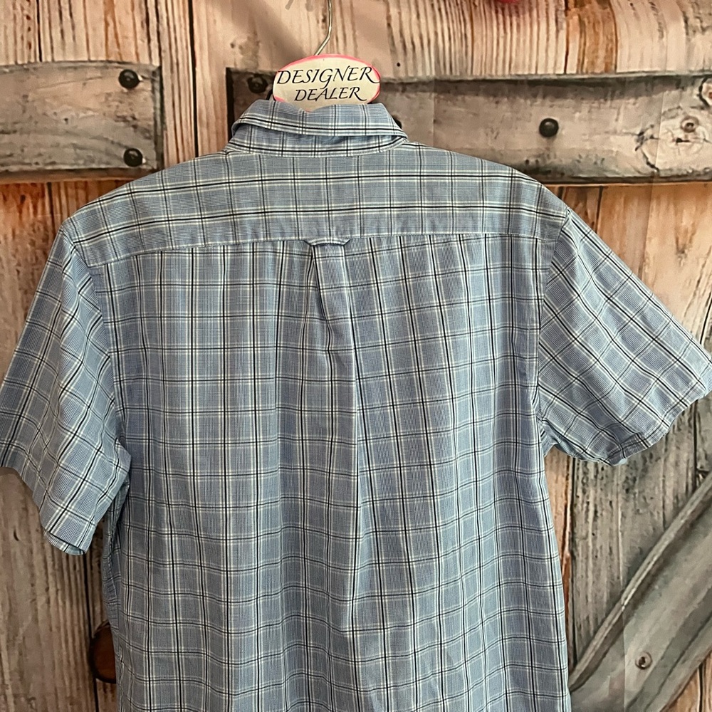 Men’s IZOD Blue Plaid Button Down Shirt Size Large VGC! - Picture 9 of 12